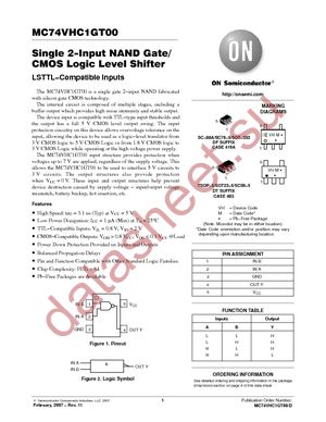 MC74VHC1GT00DT1G datasheet  